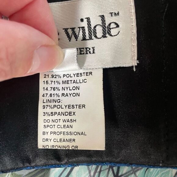 Ellie Wilde Formal Bandeau Crop Top Bustier Cobalt Blue Black 4 - Picture 8 of 9